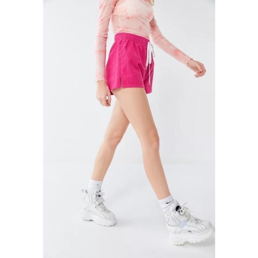 Urban Outfitters Size S Grayson Pink Corduroy Pull-On Drawstring Shorts - Picture 7 of 7